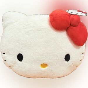 Hello Kitty Red and White Plush Pillow NWT